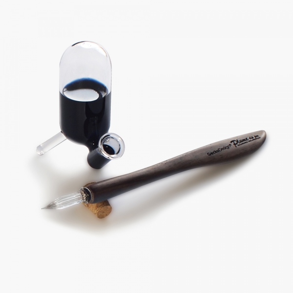 GeckoDesign 羽翼蘸水筆 x 默契墨水瓶(長) 手工製文具組